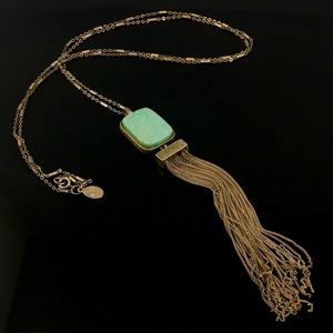 Turquoise Tassel Necklace